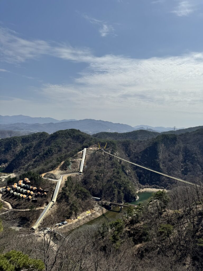The skywalk with the river below