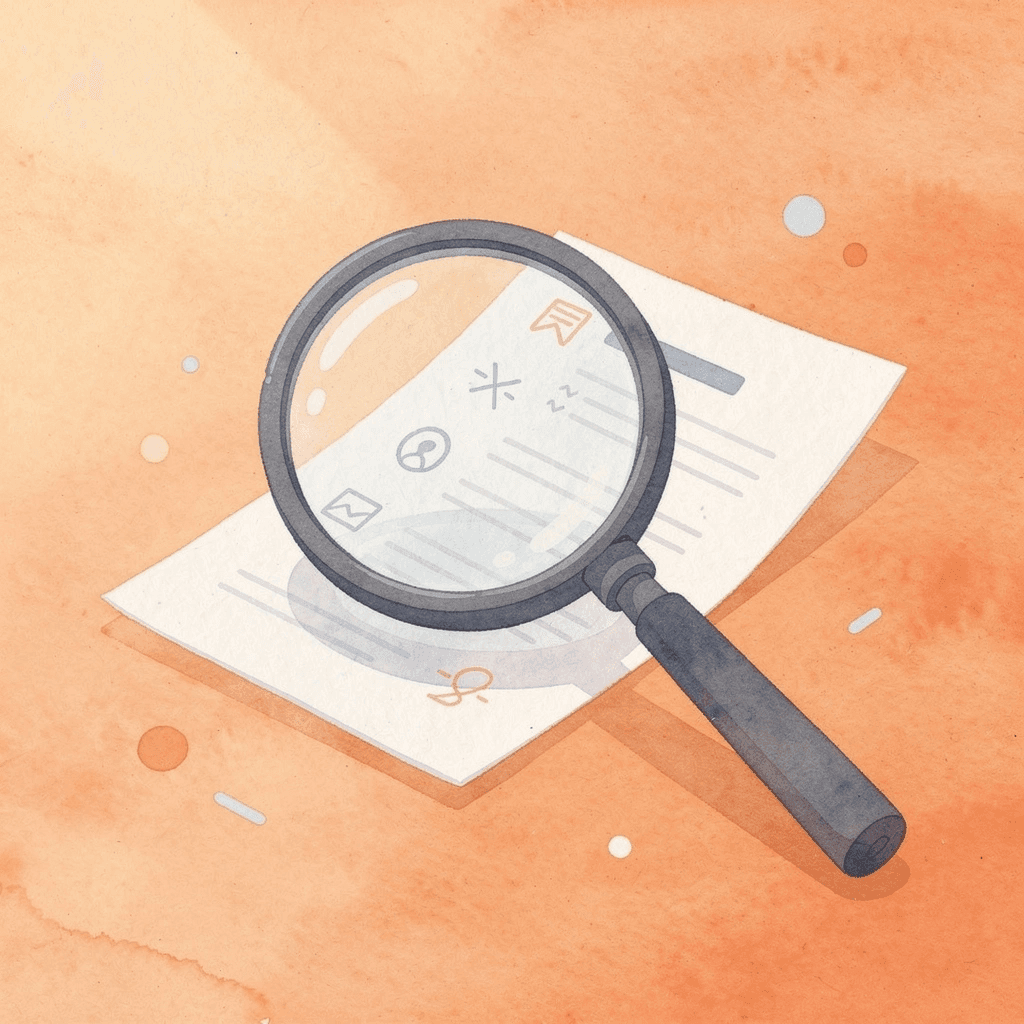 Magnifying glass examining content strategy elements - Best Content Marketing Agencies