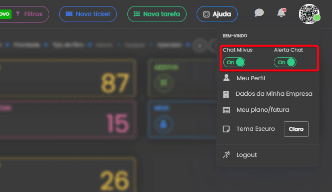 Notificação de chat via Aplicativo Android e iOS