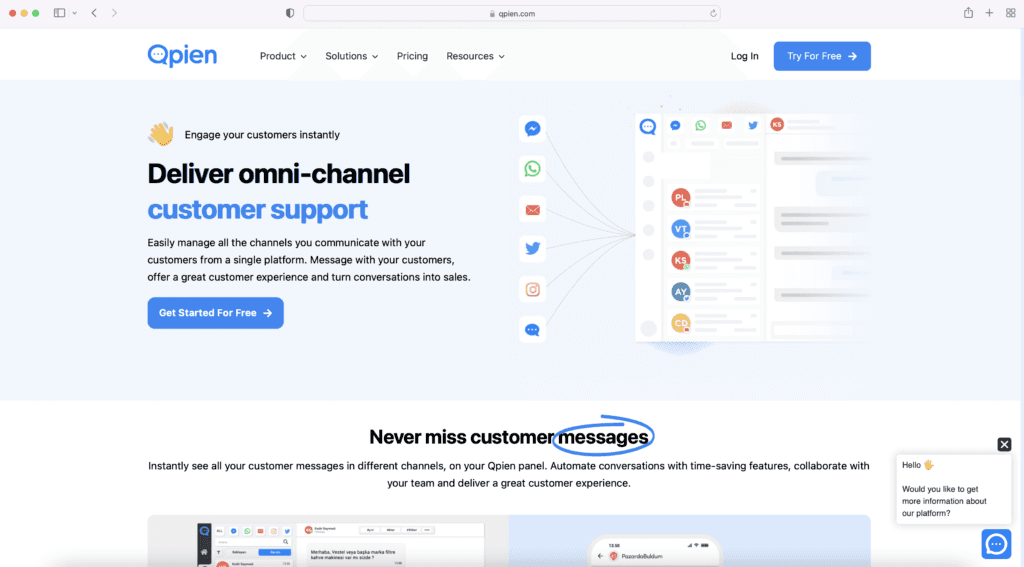 canlı destek, qpien, satış