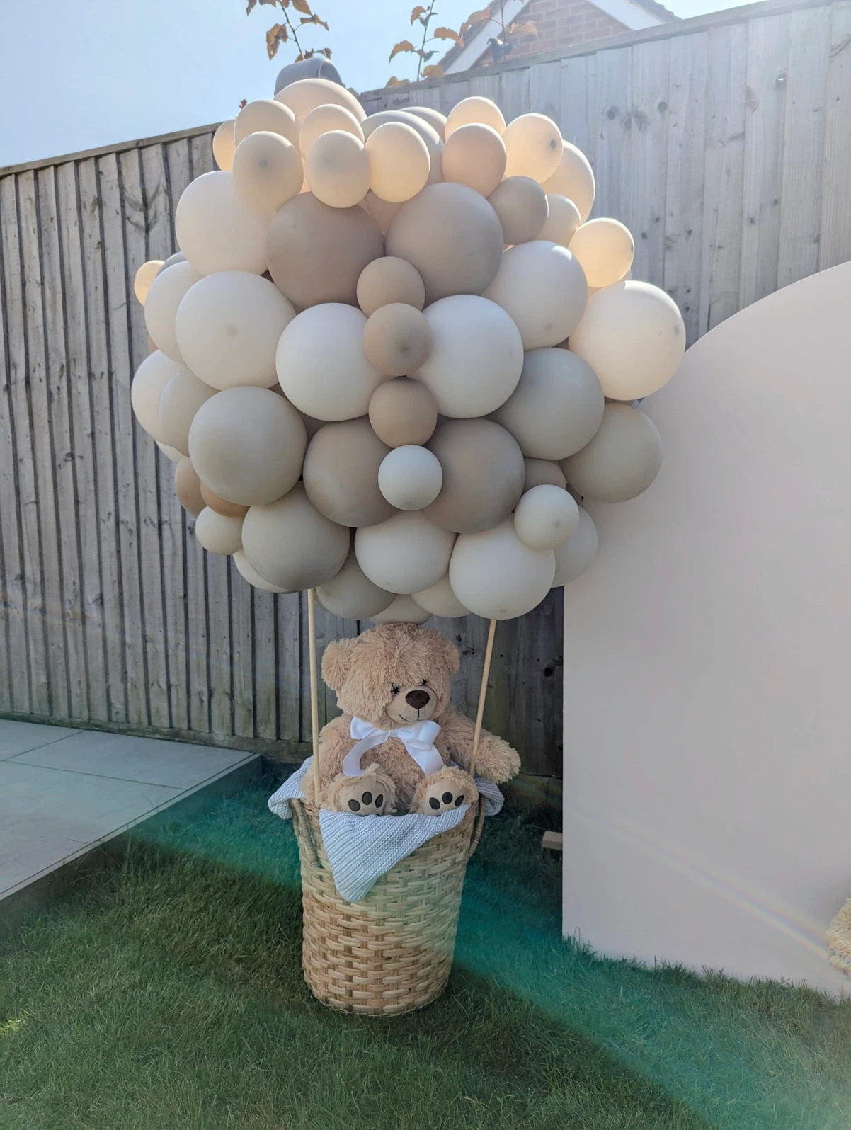 Hot air balloon made out of balloons