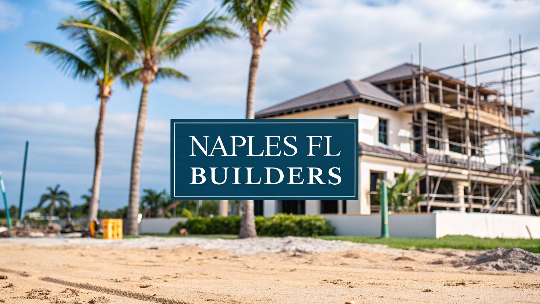 a large home being built on the beach