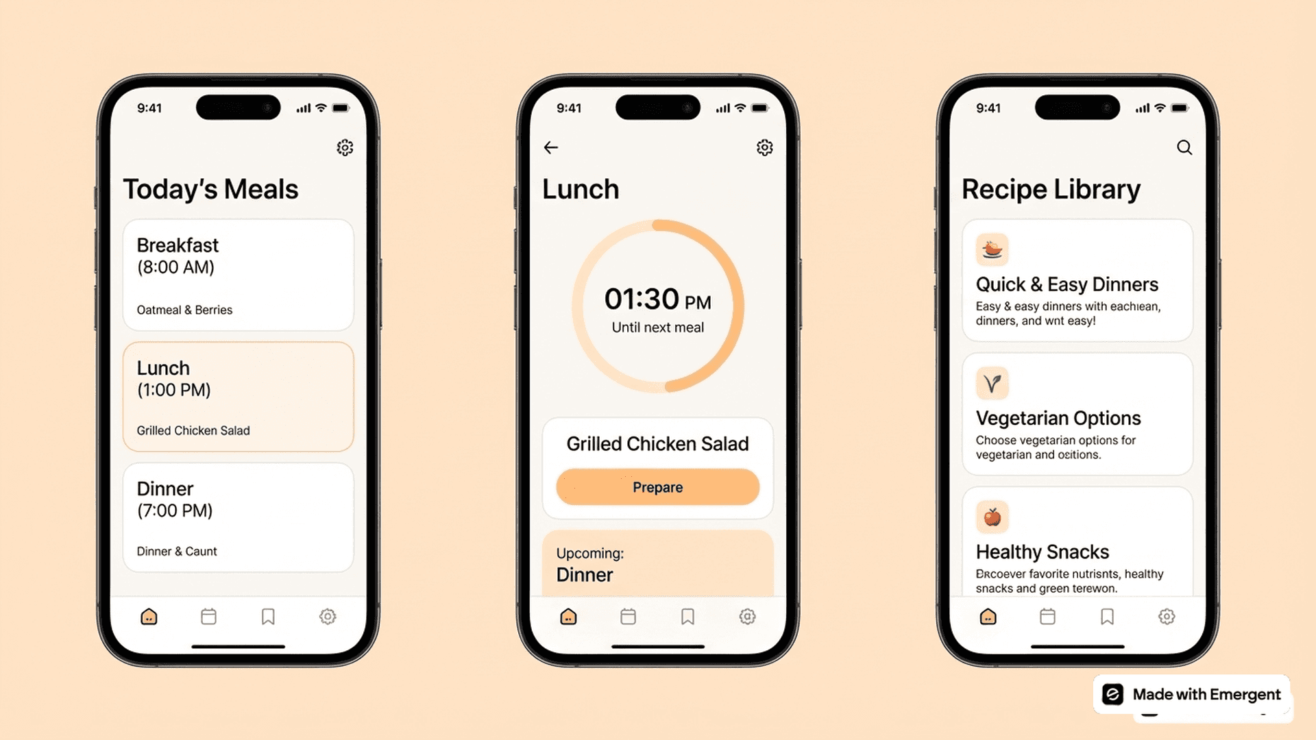 Meal Reminder App Made with Emergent