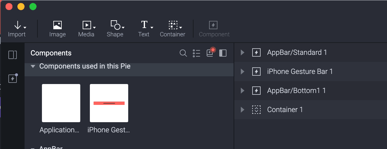 A flashing red dot showing that there are updates to a library you are using