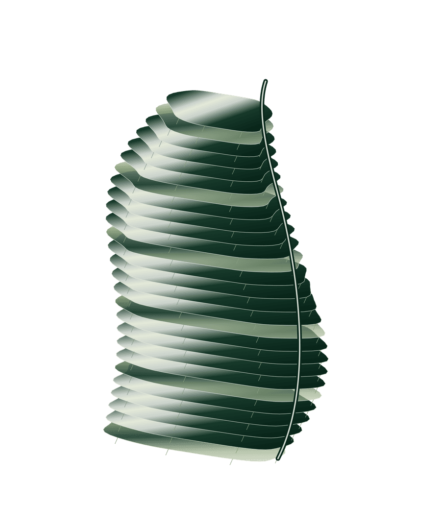 Ridge Signal, an original moss-green and silver nature-tech vector illustration by Wuren Studio.