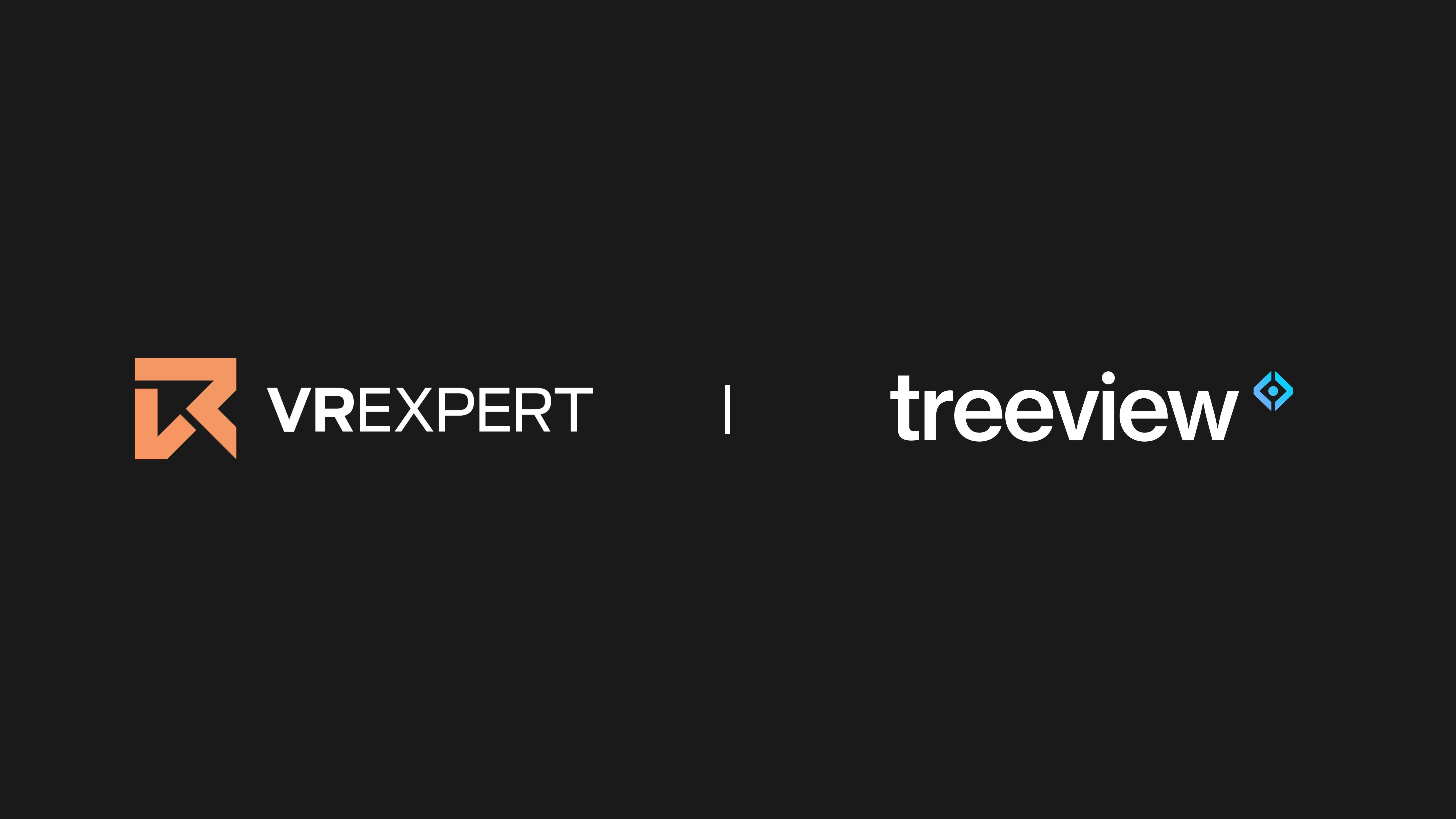 The VR Expert and Treeview logos side by side, marking the partnership.