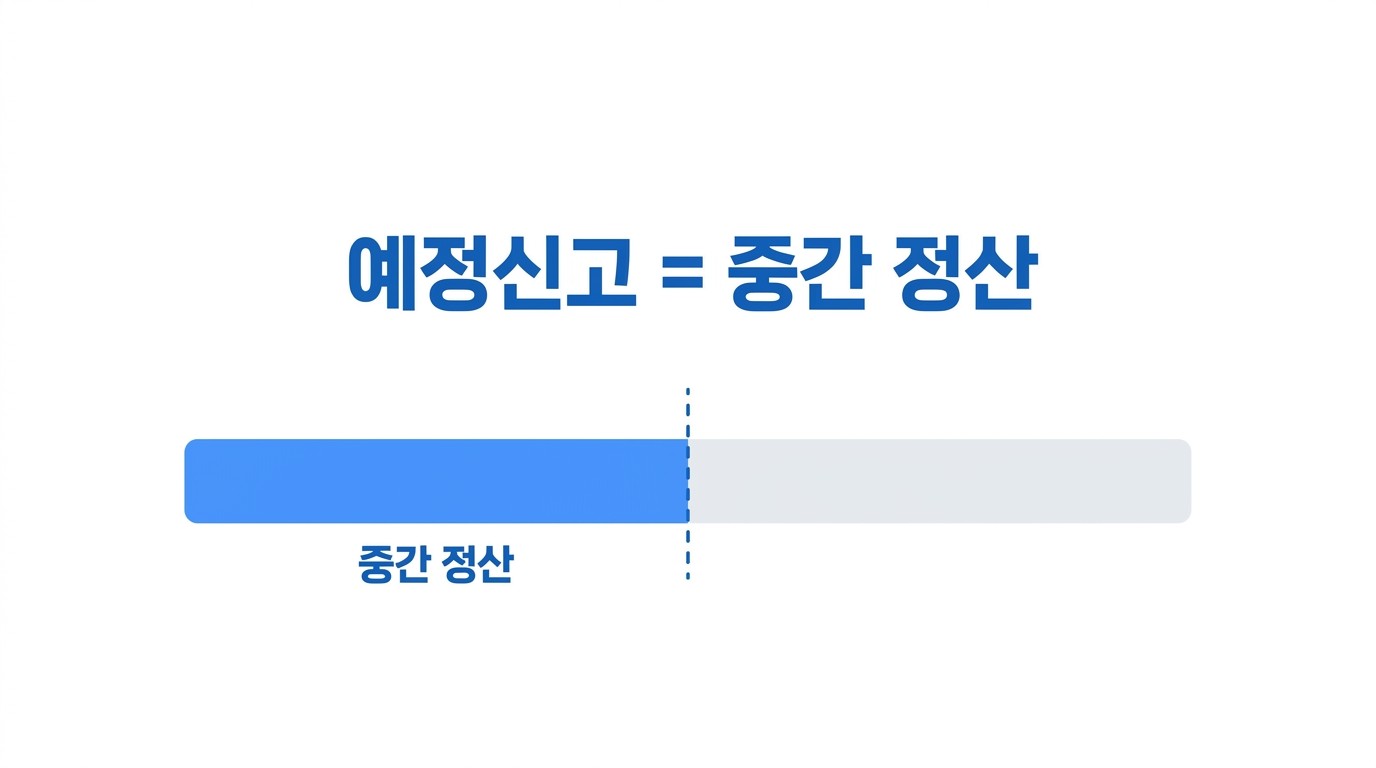 부가세 예정신고란? — 5초 정의