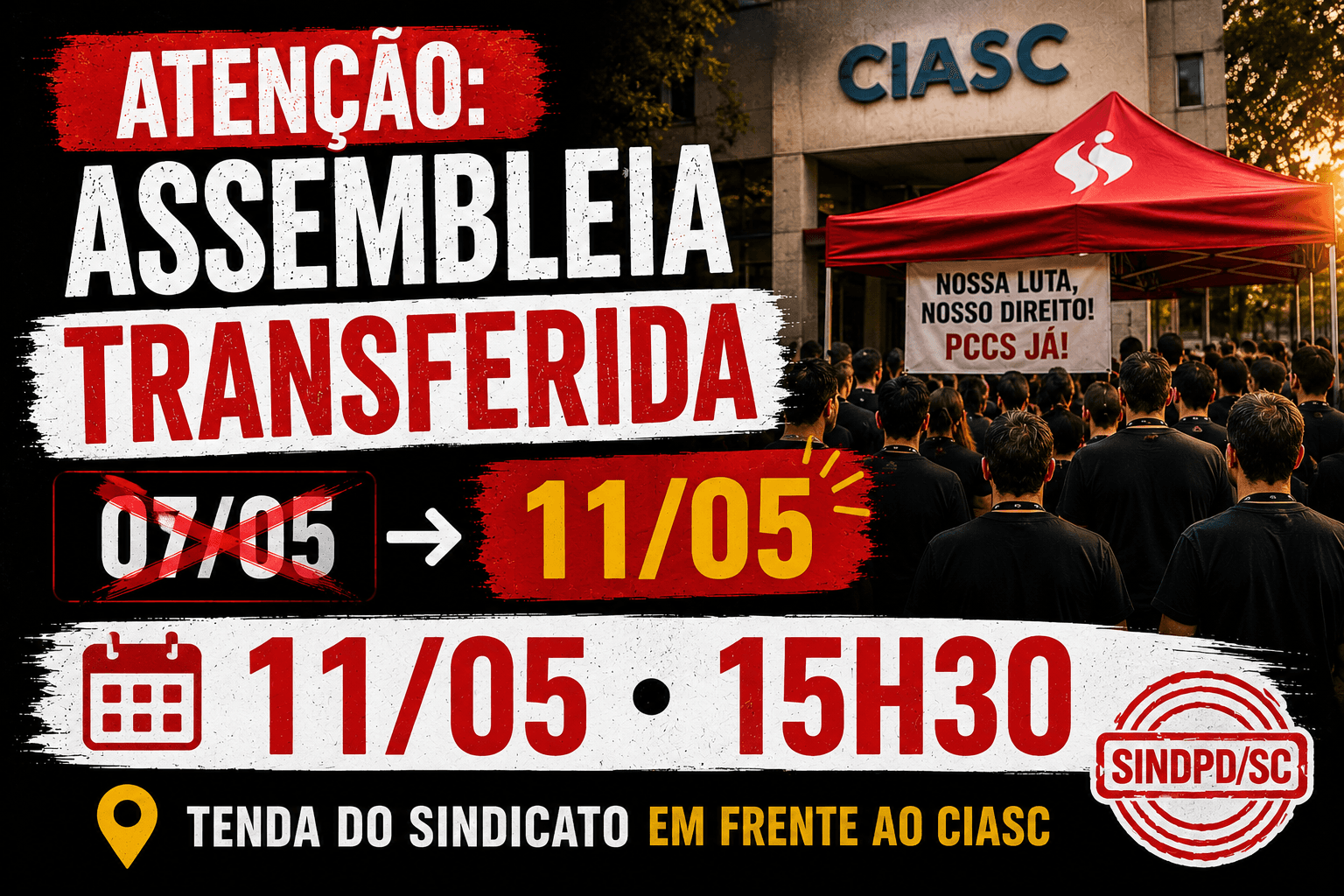 Convocação de Assembleia Geral – Trabalhadoras e Trabalhadores do CIASC