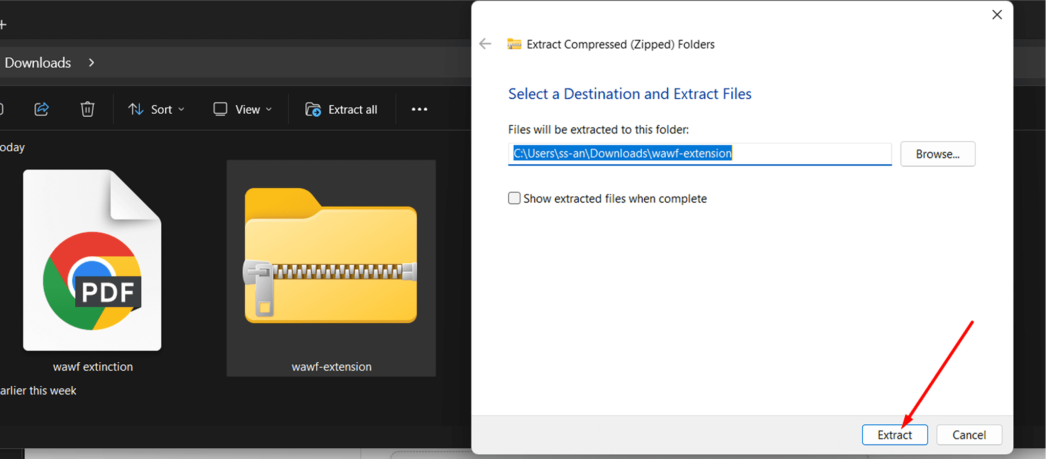 Extract the ZIP Folder