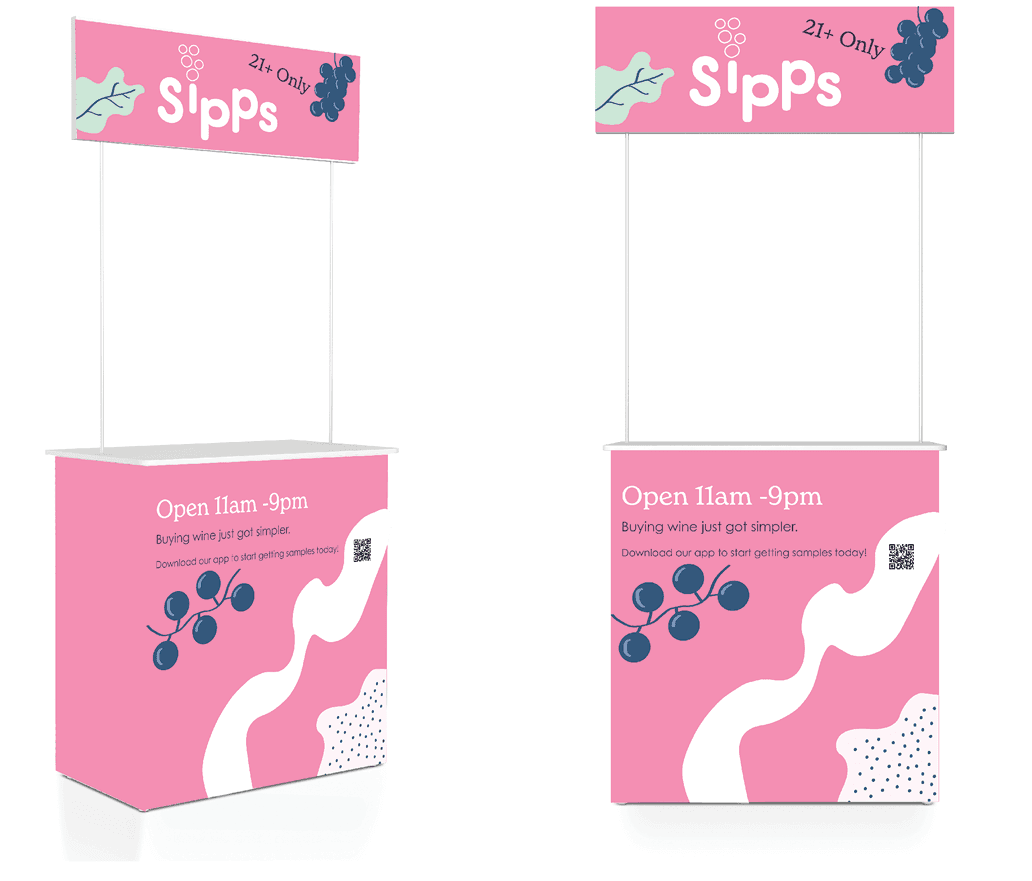 Sipps branded kiosk design