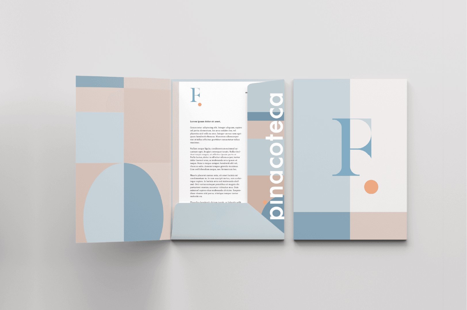 pinacoteca faenza brand identity cartellina portadocumenti immagine coordinata