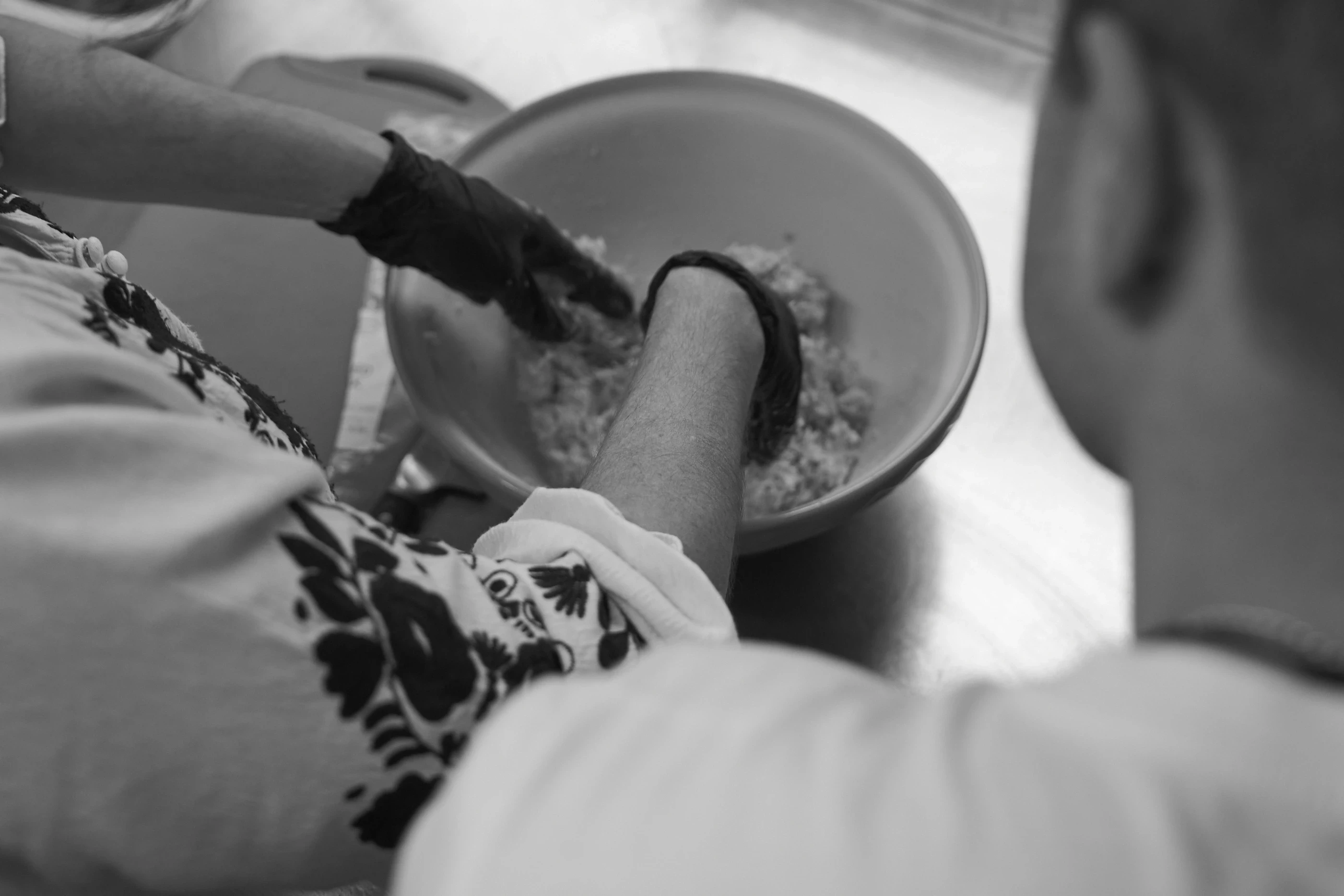 twins oscar and luca in aprons in the kitchen