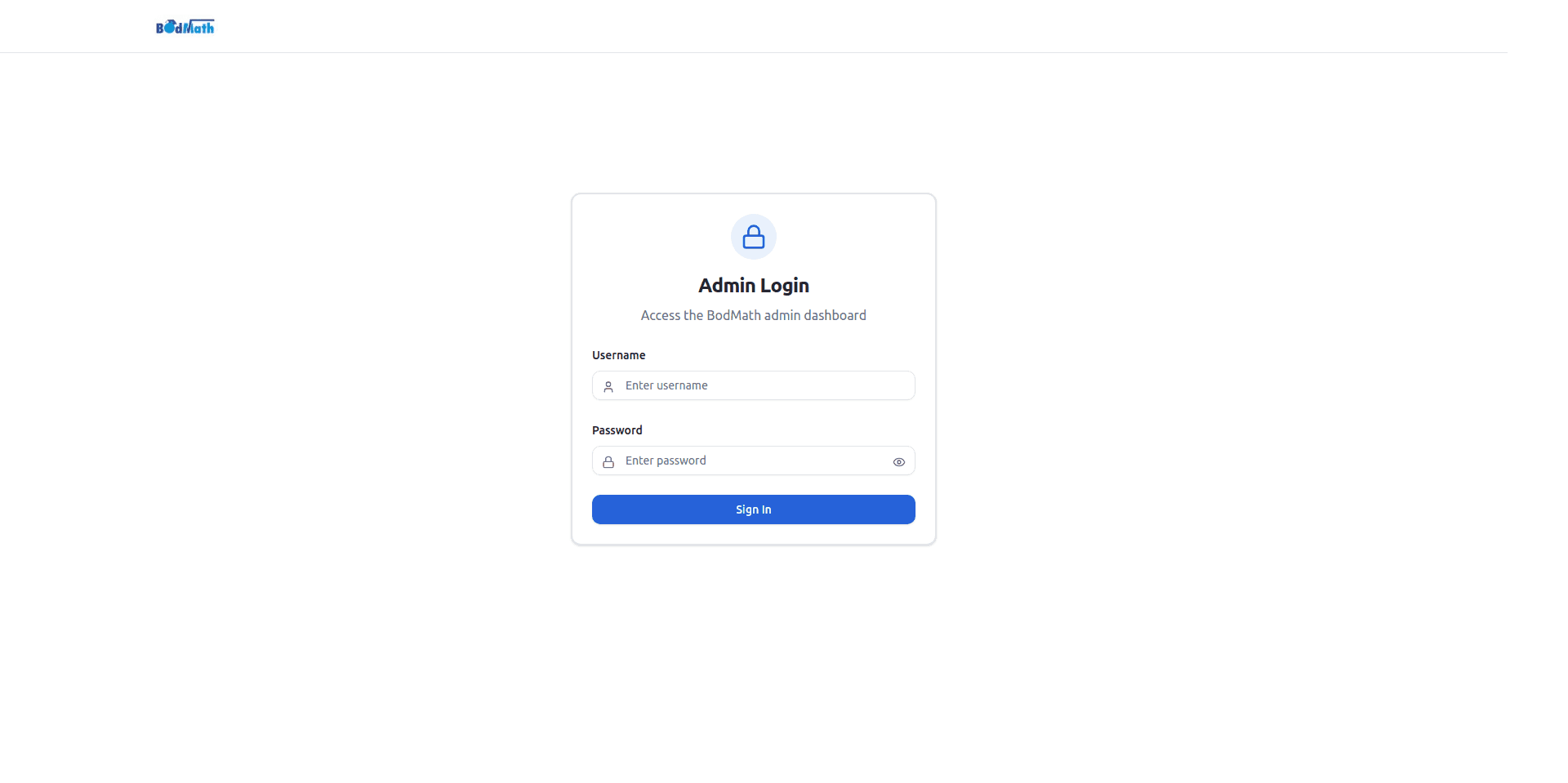 bodmath admin portal