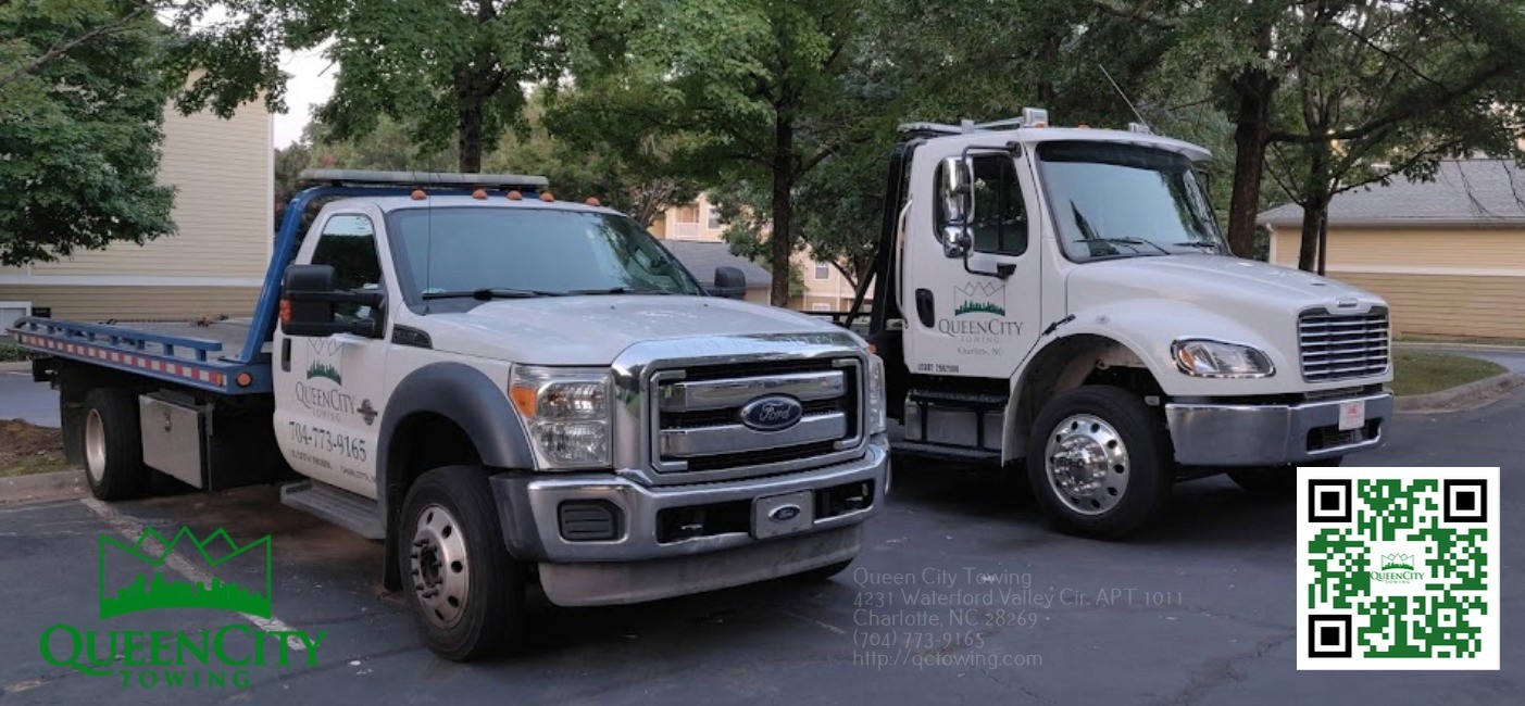 A professional vehicle recovery service from Queen City Towing, with a focus on safe, efficient roadside assistance in Charlotte.