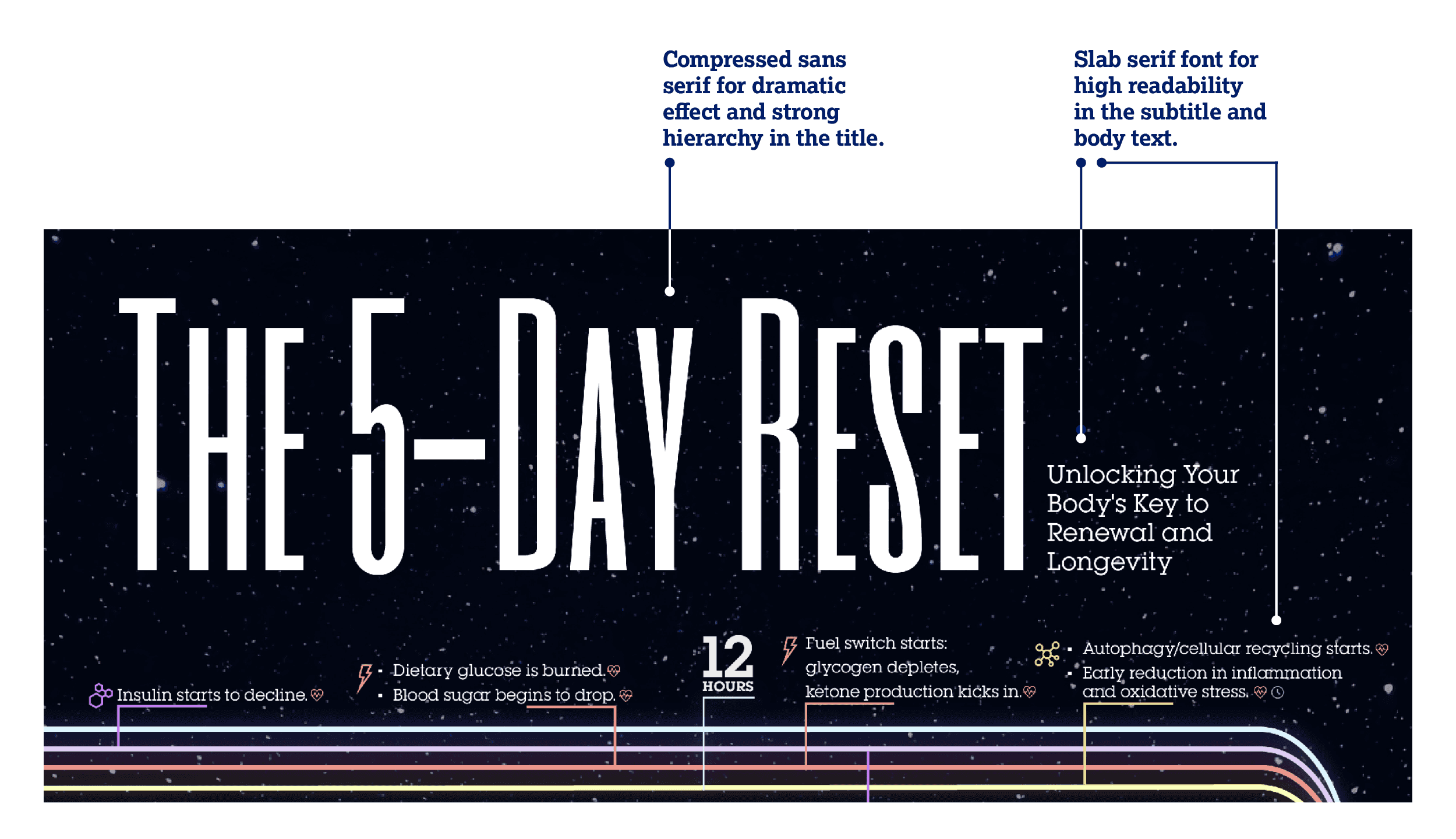 Type choices for the infographic