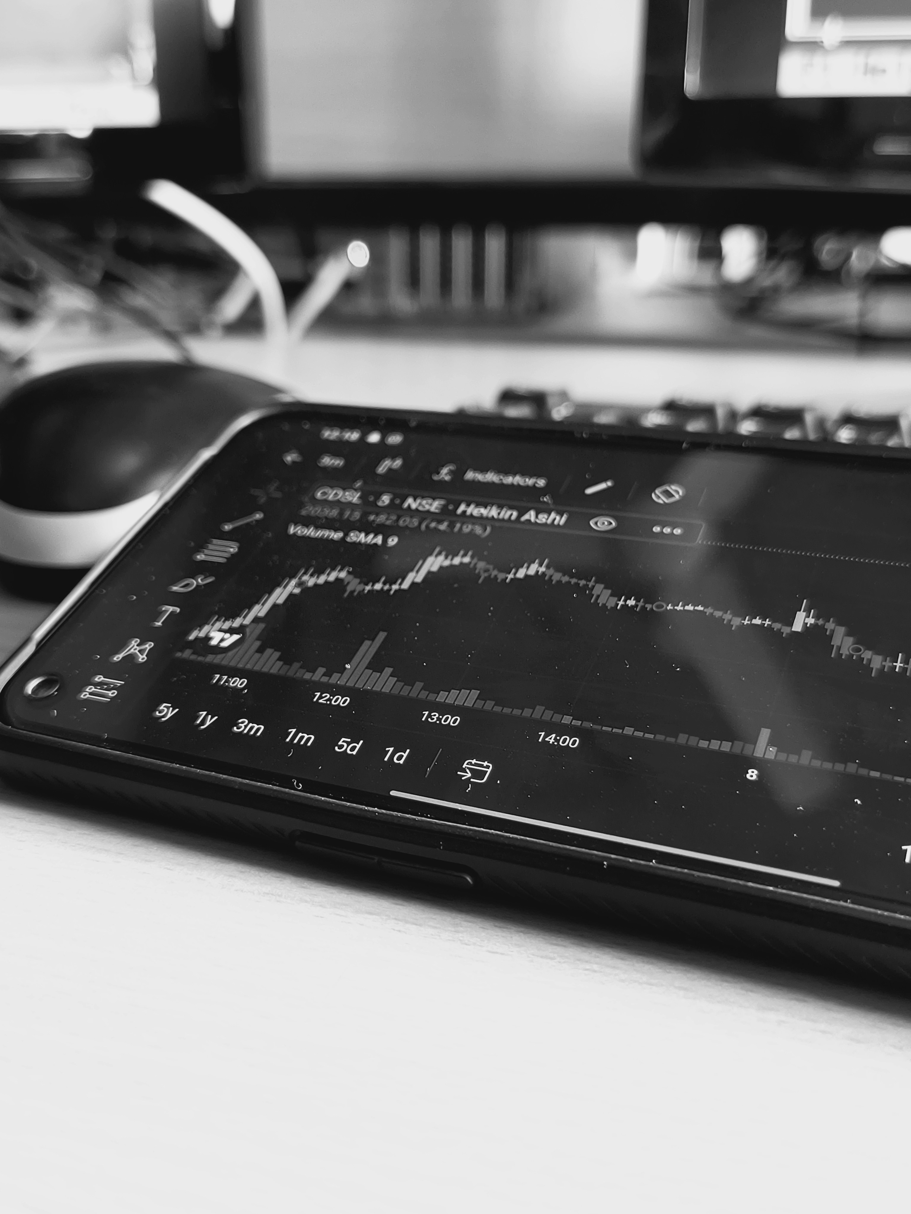 a tablet computer sitting on top of a desk