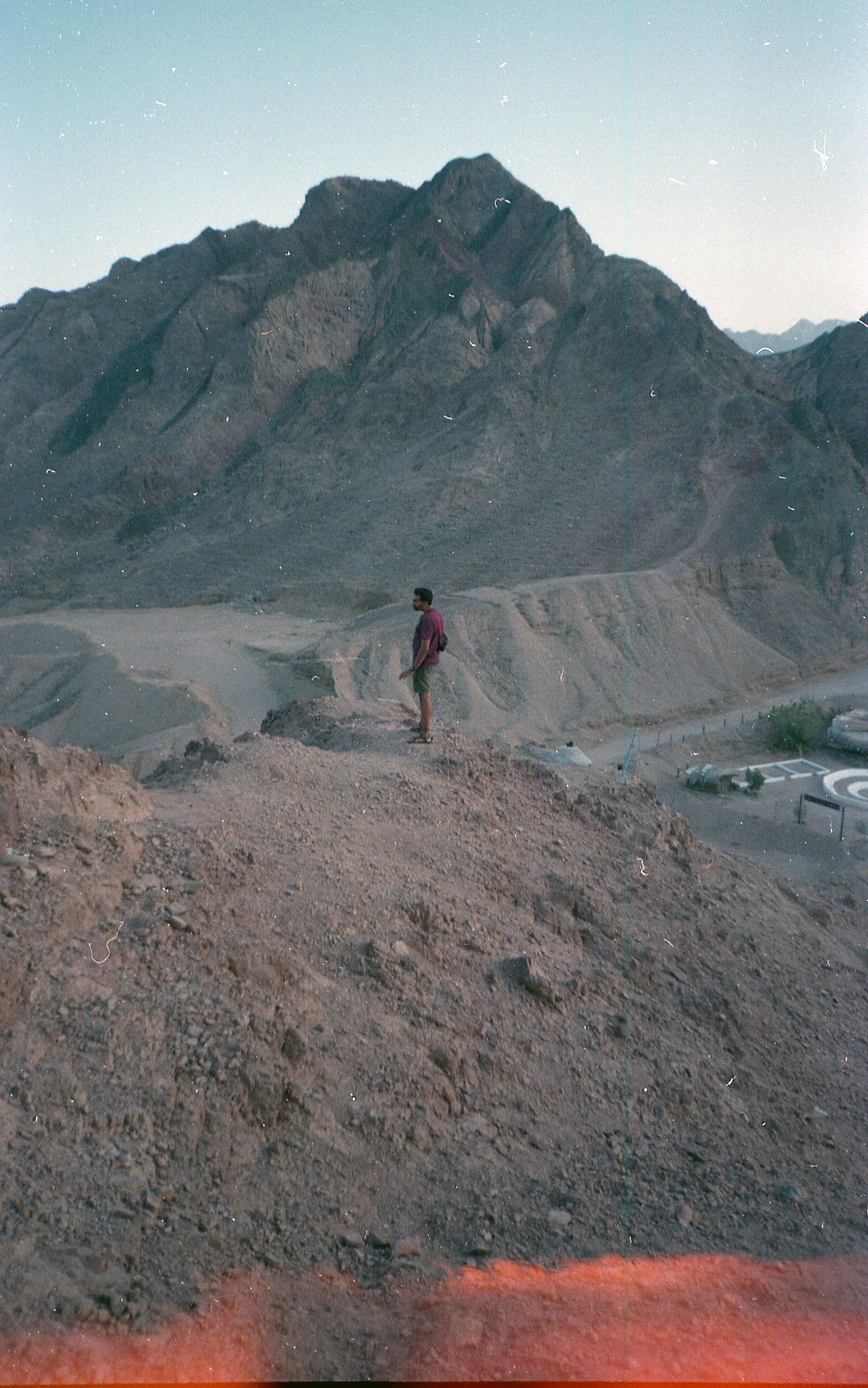 Hiker Below the Peak