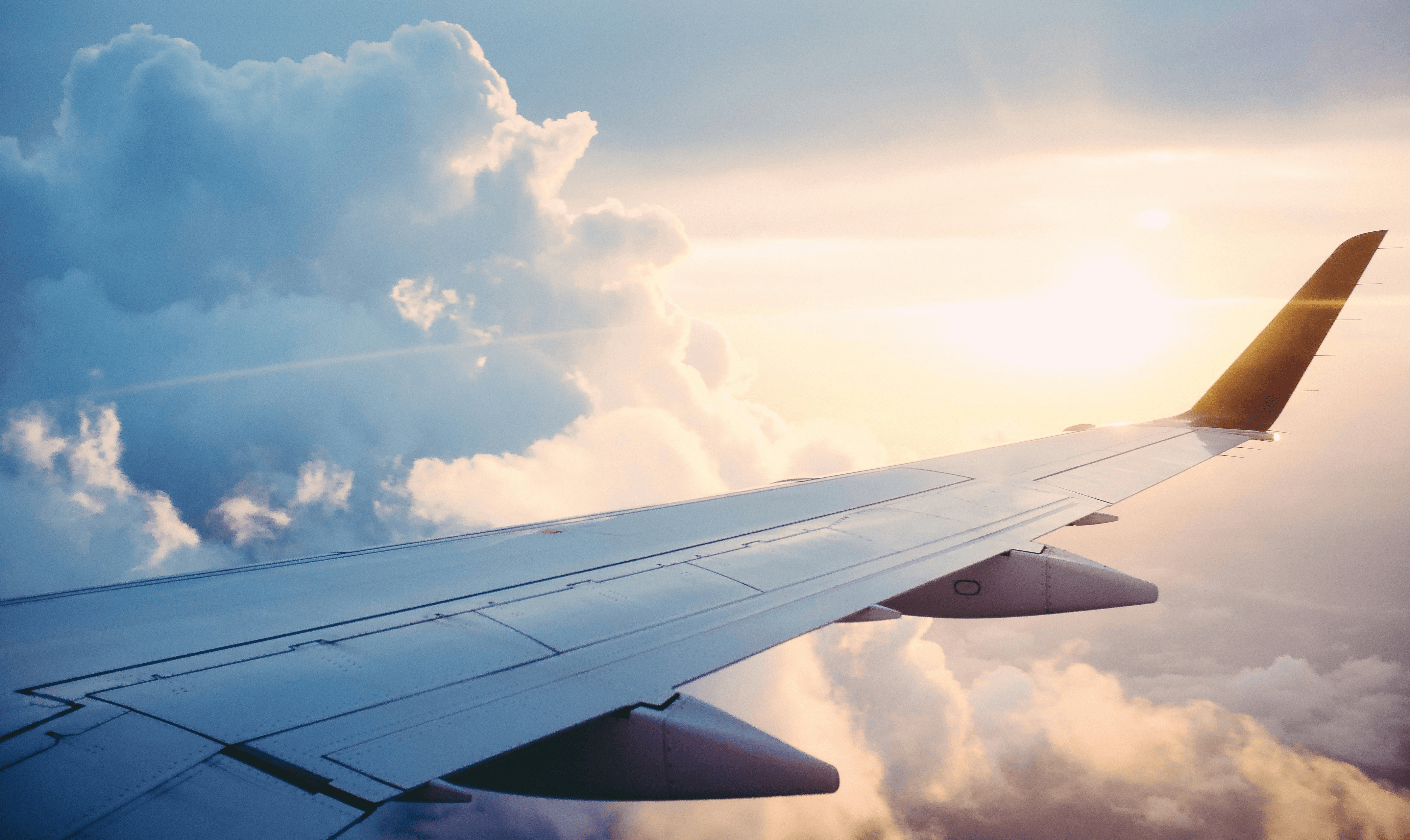 aerial photography of airliner