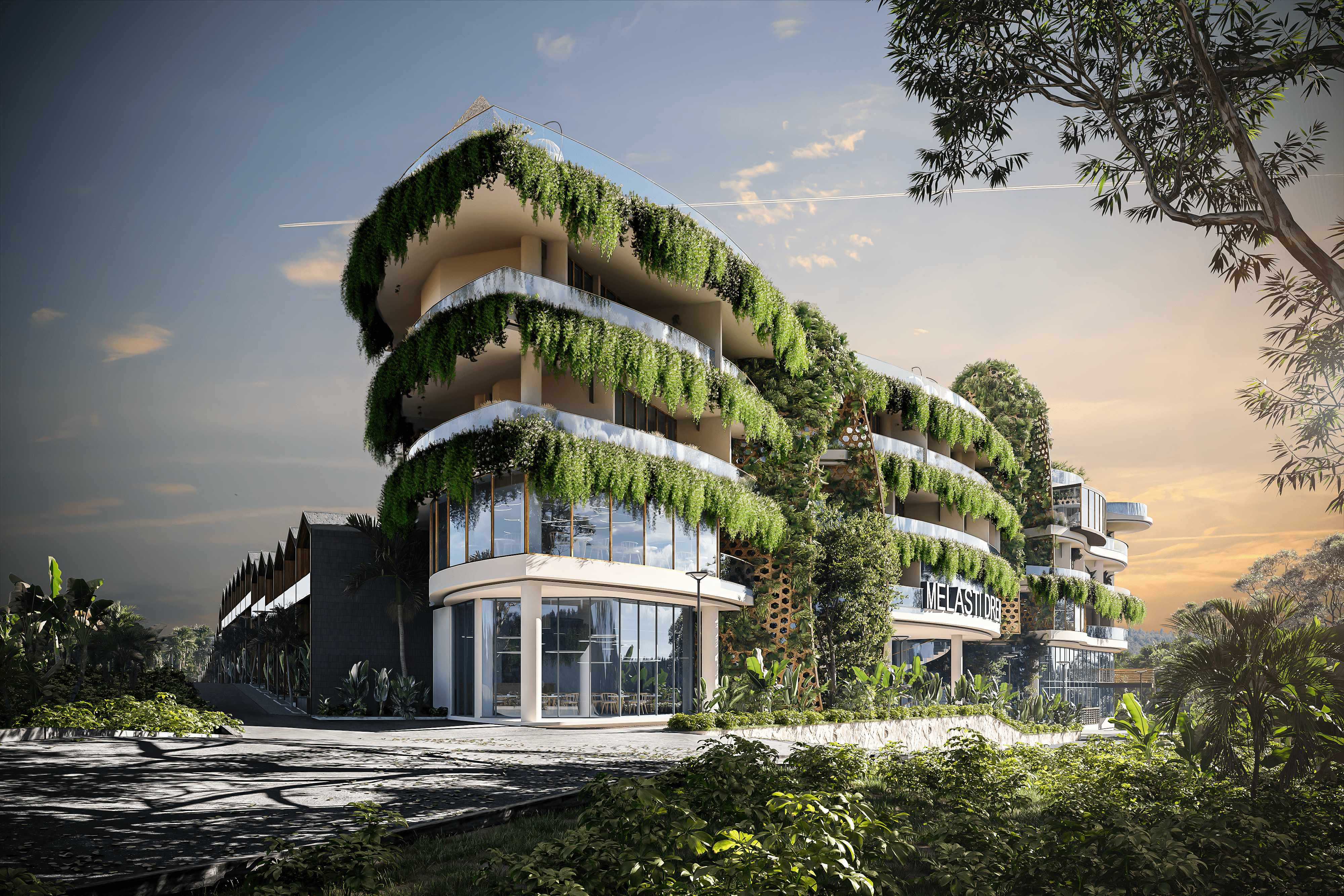 Melasti Arcade — commercial retail center near Melasti Beach