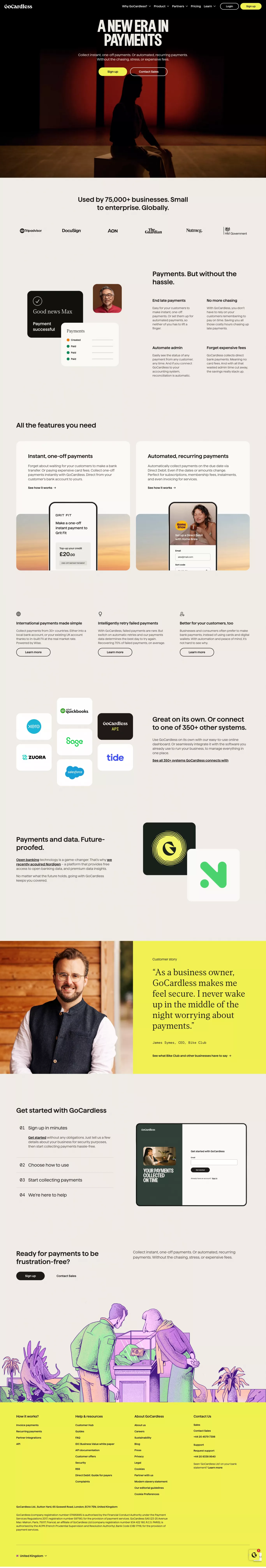 Online Payment Processing Solution landing page screenshot showcasing Tech and Finance design