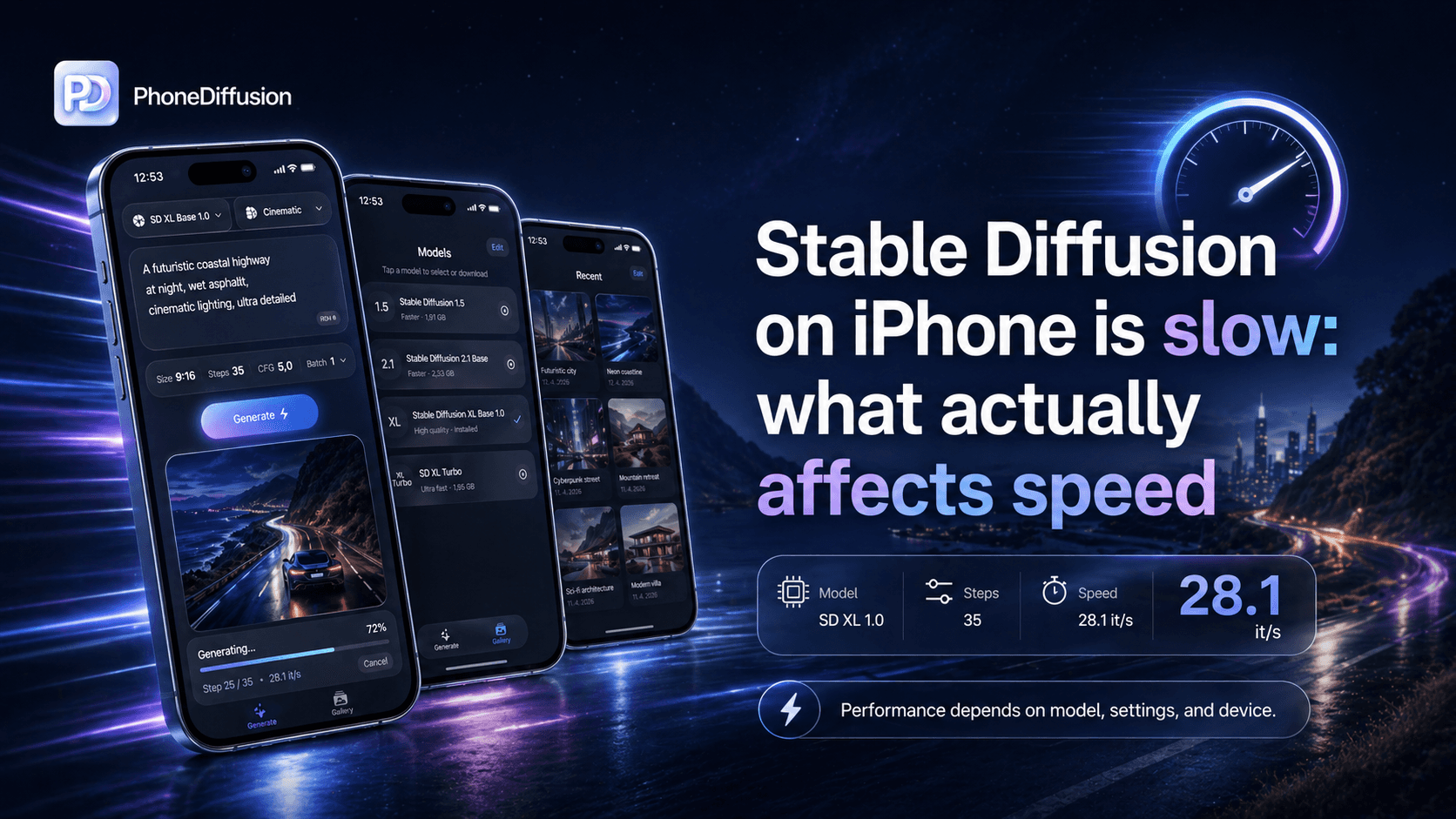Stable Diffusion on iPhone is slow: what actually affects speed