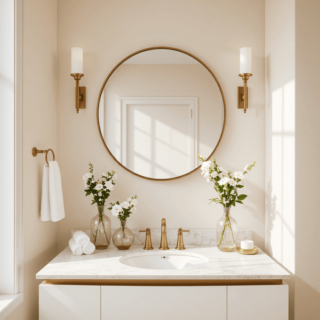 product photography of bathroom vanity scene