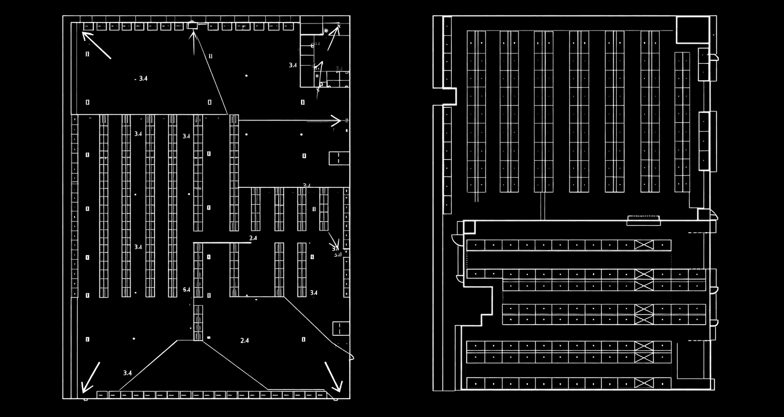 Low angle view of modern building against clear blue sky