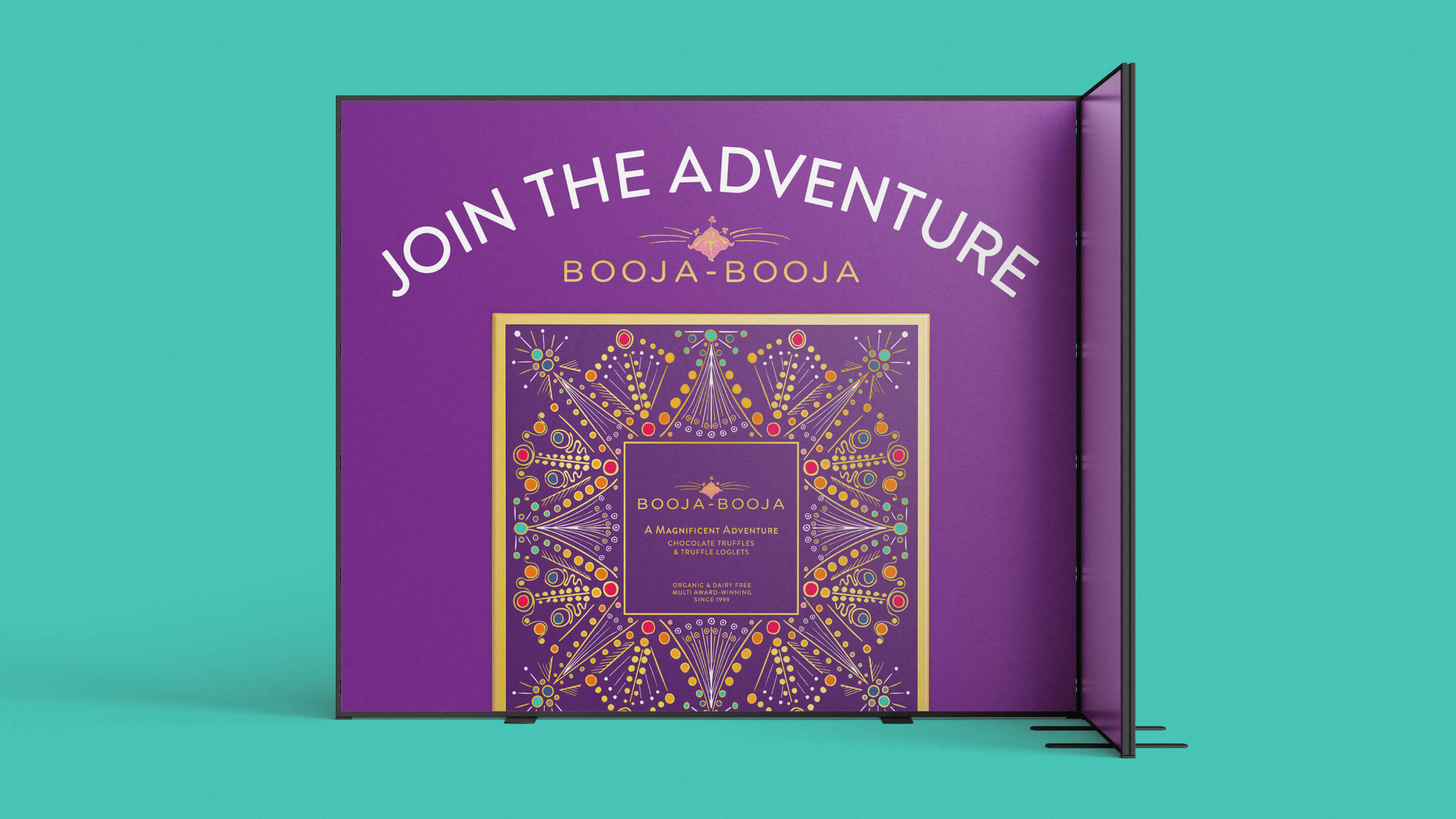 Booja-Booja A Magnificent Adventure display stand design UK