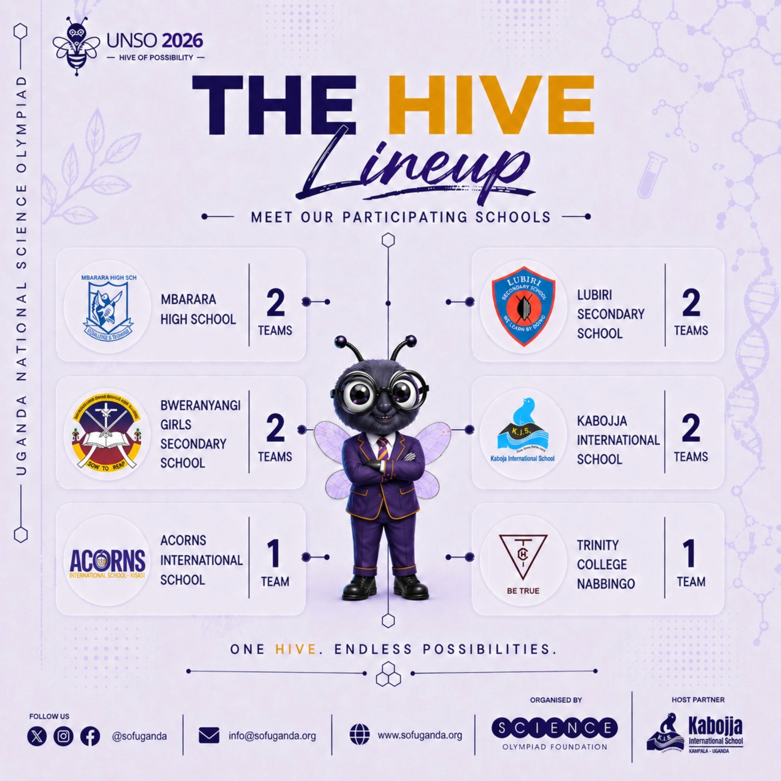 A school building stands against the backdrop of a clear sky