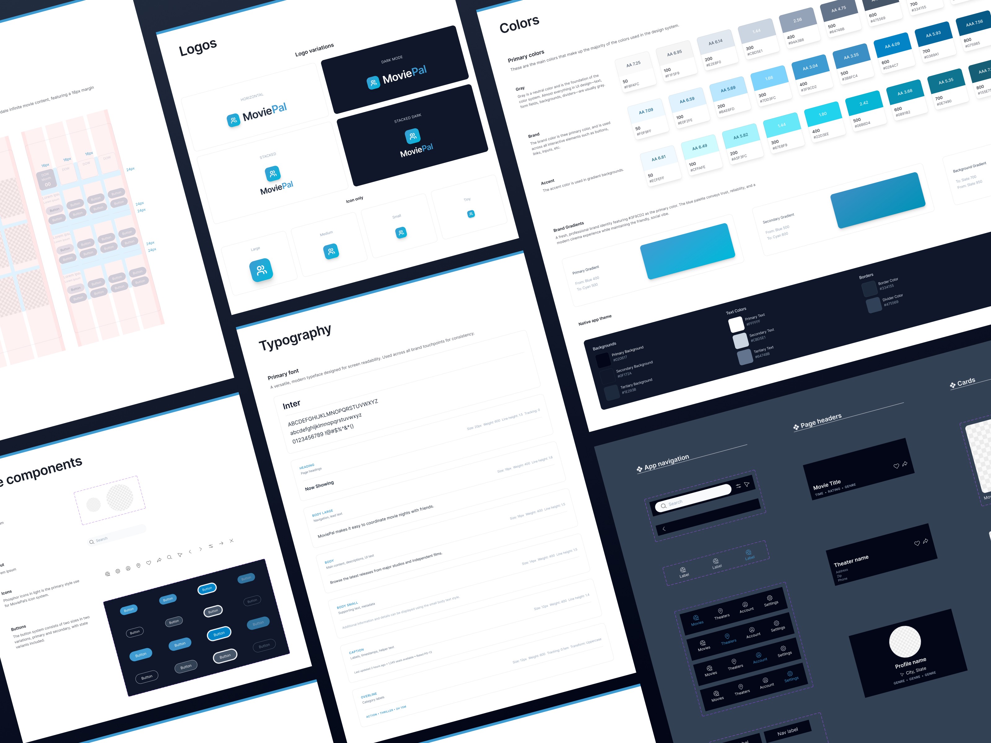 Visual and UI design systems for MoviePal.