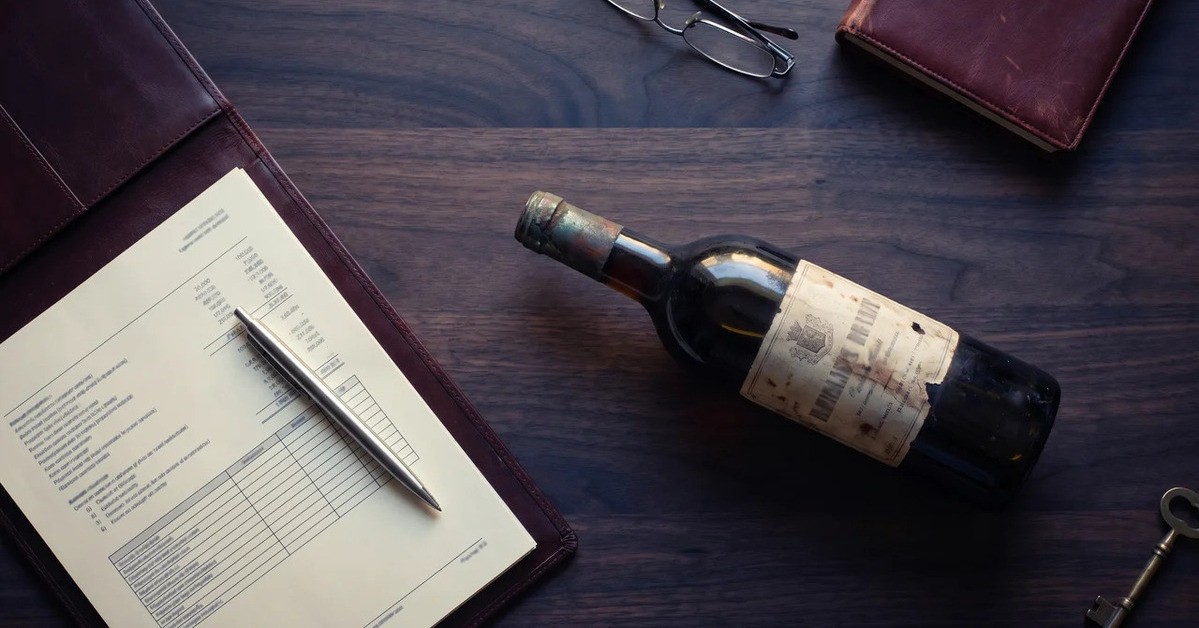 a wine investor's cellar with graphs