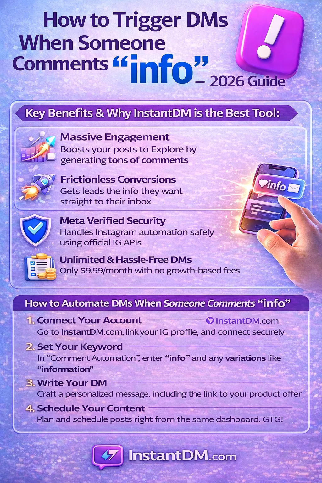 How to trigger a DM when someone comments “info” -2026 Guide