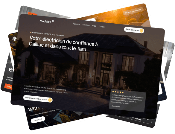 Création de site internet pour électricien à Rabastens - Aura Growth