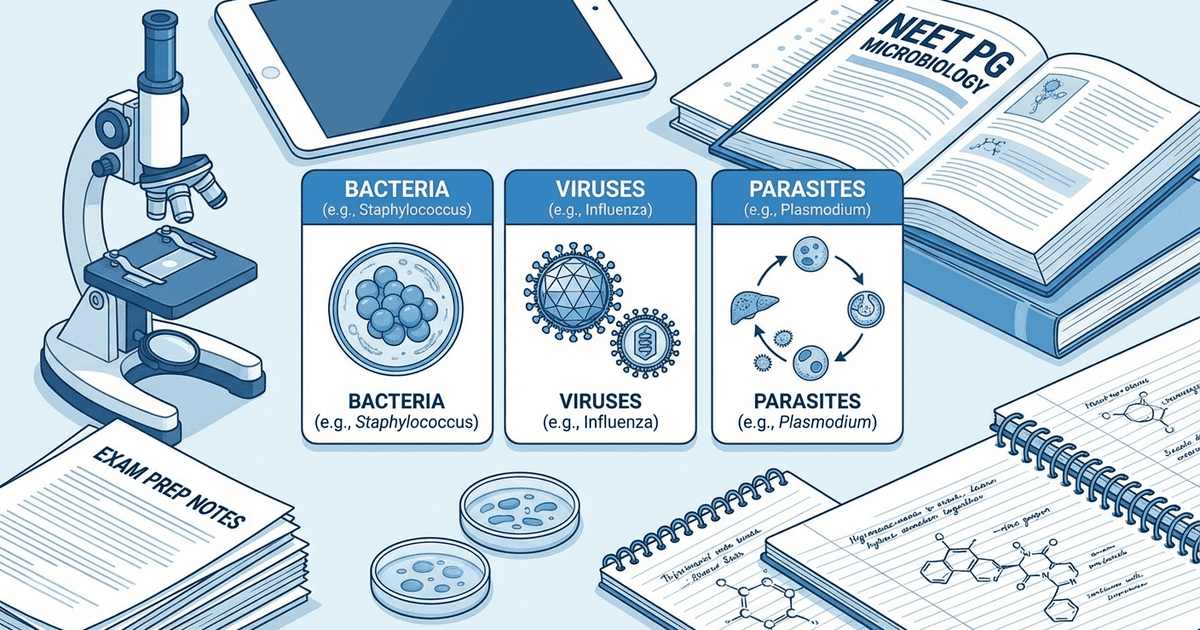 Cover: Mastering Microbiology for NEET PG 2026: High-Yield Organisms, Buzzwords, and Exam Strategy