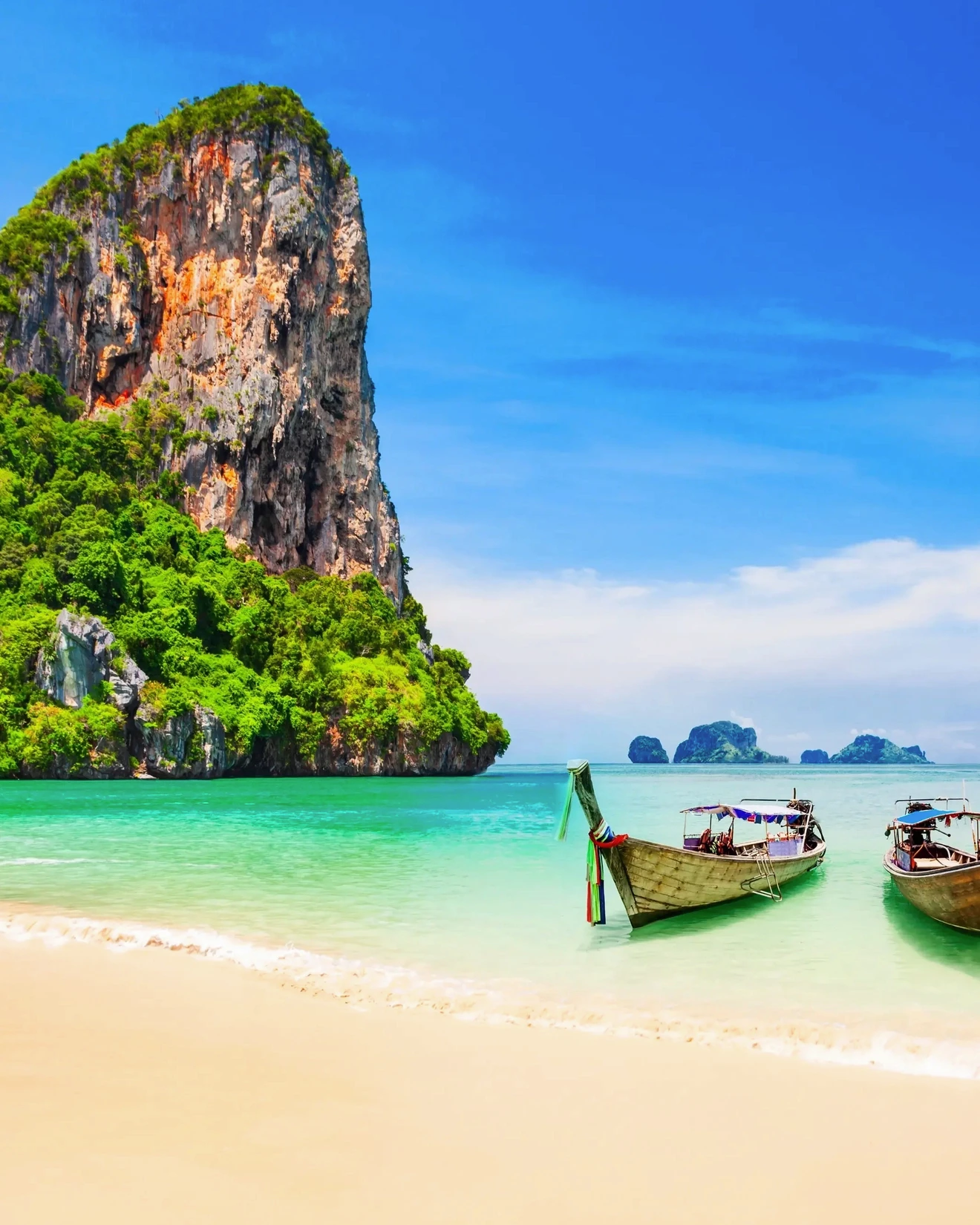 Tropical seaside setting