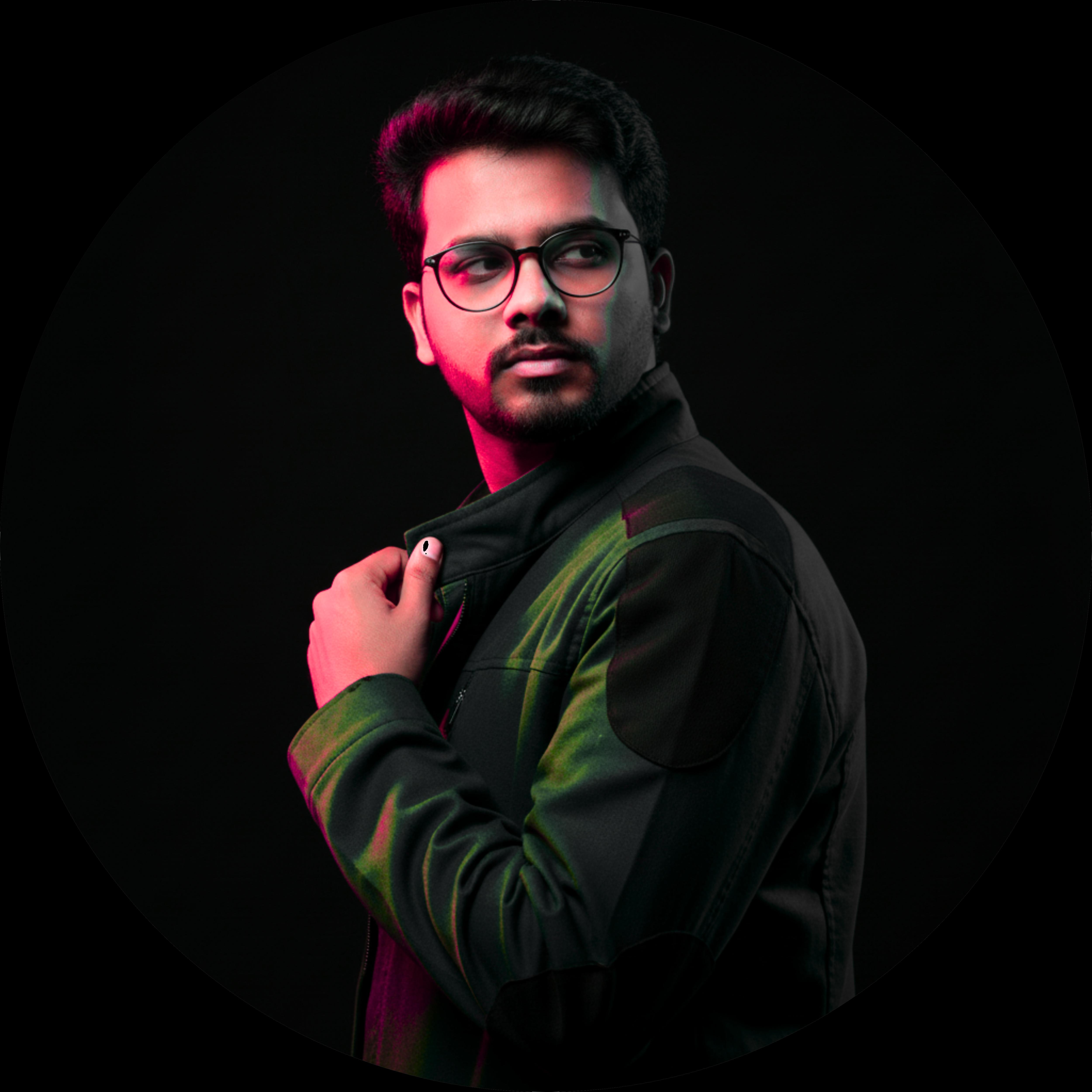 Portrait of portfolio creator – front view