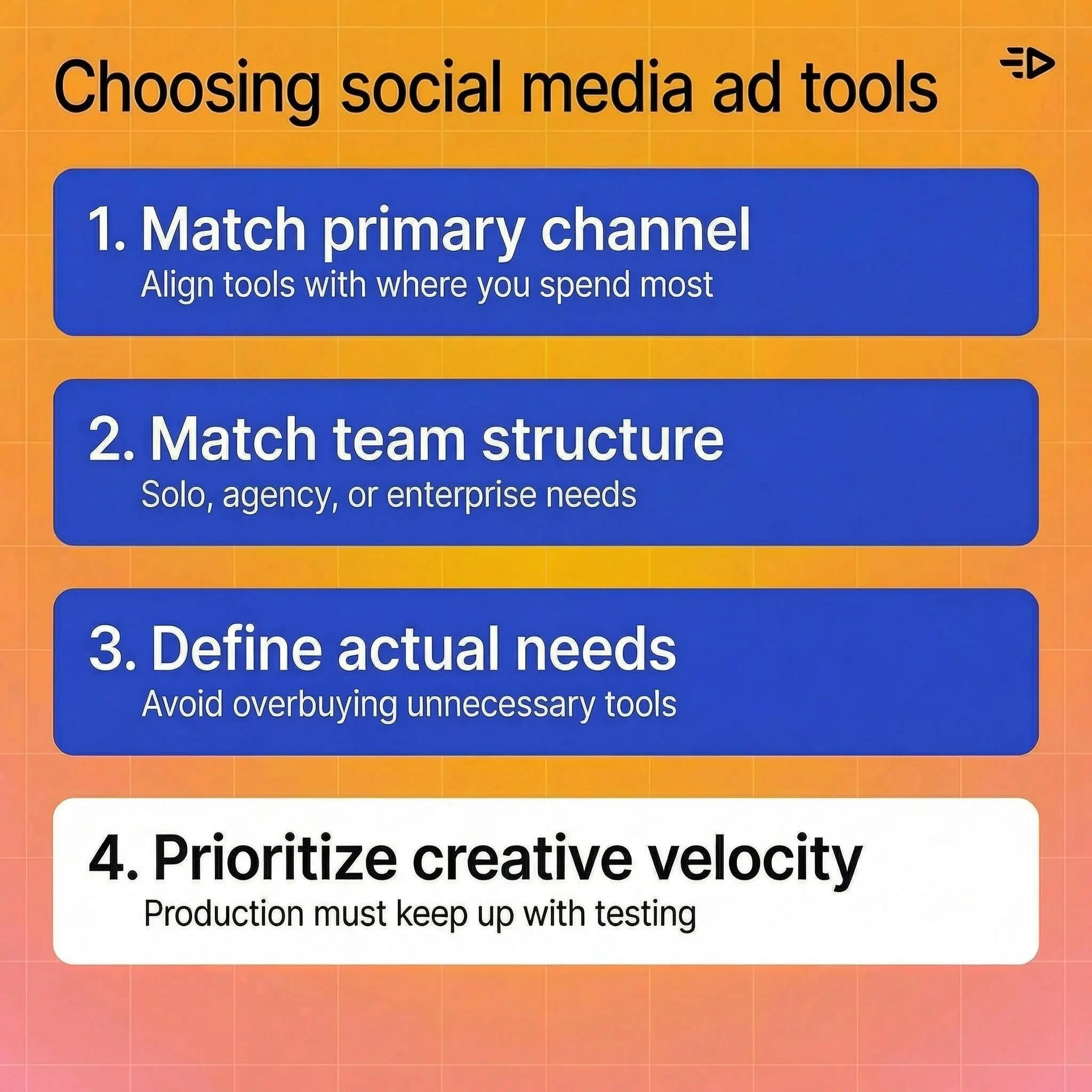 Choosing social media ad tool