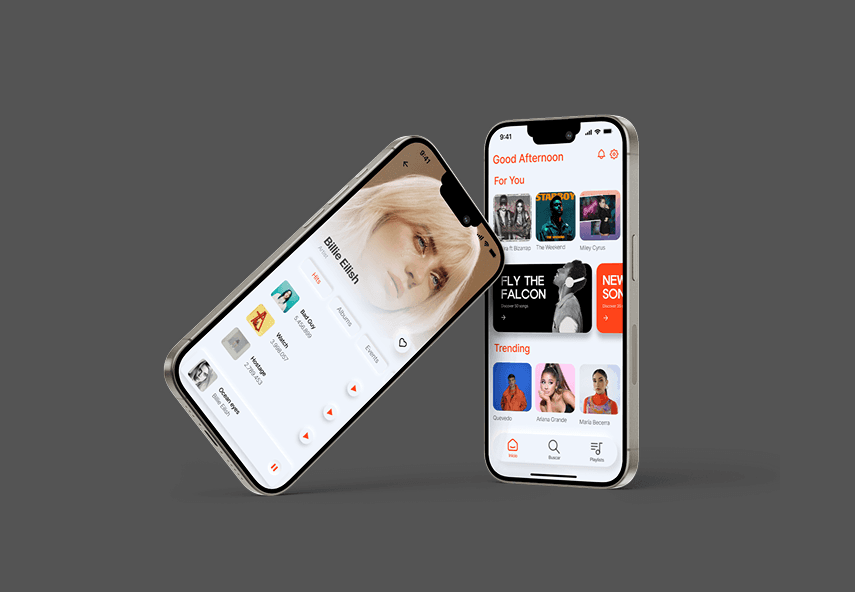 Mobile app UI mockup for Luny, designed for seamless navigation and enhanced user experience.