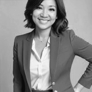 Black and white woman's portrait