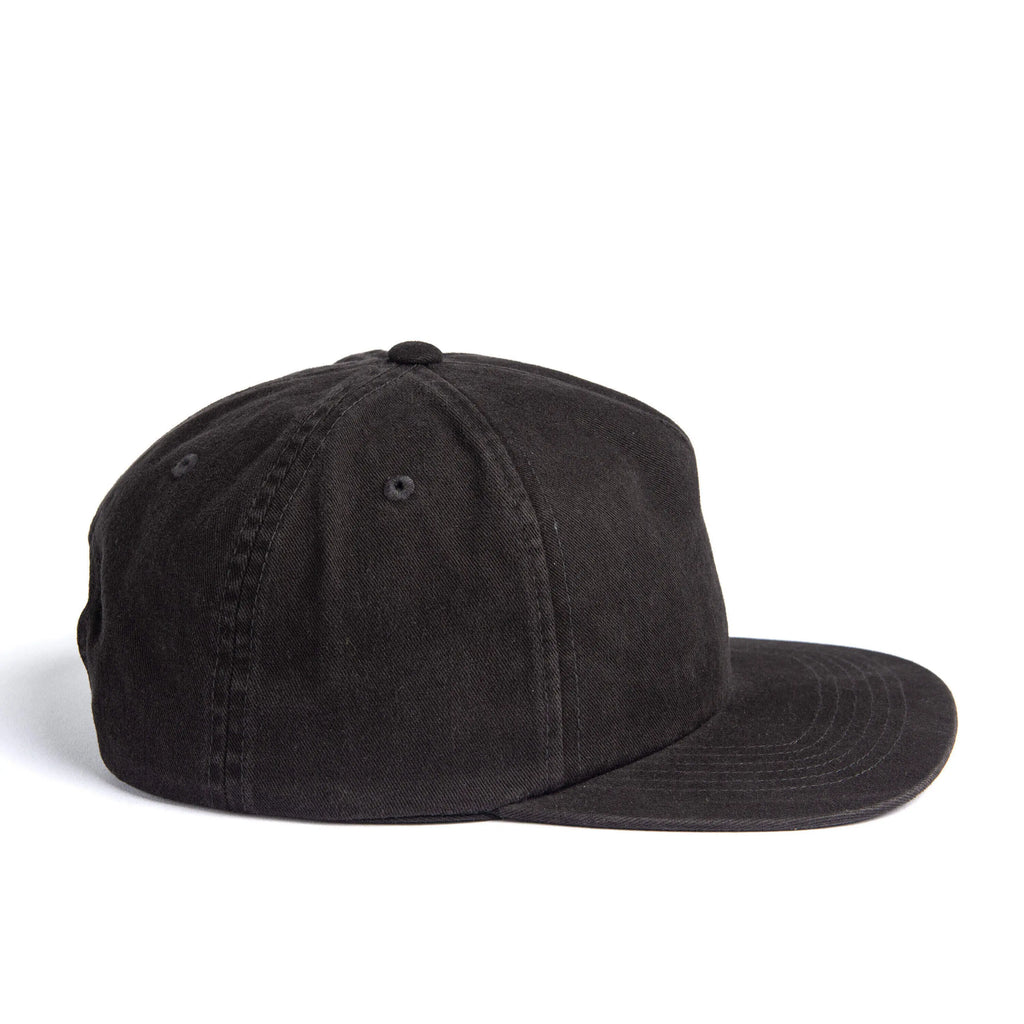 Black and white rope snapback back view