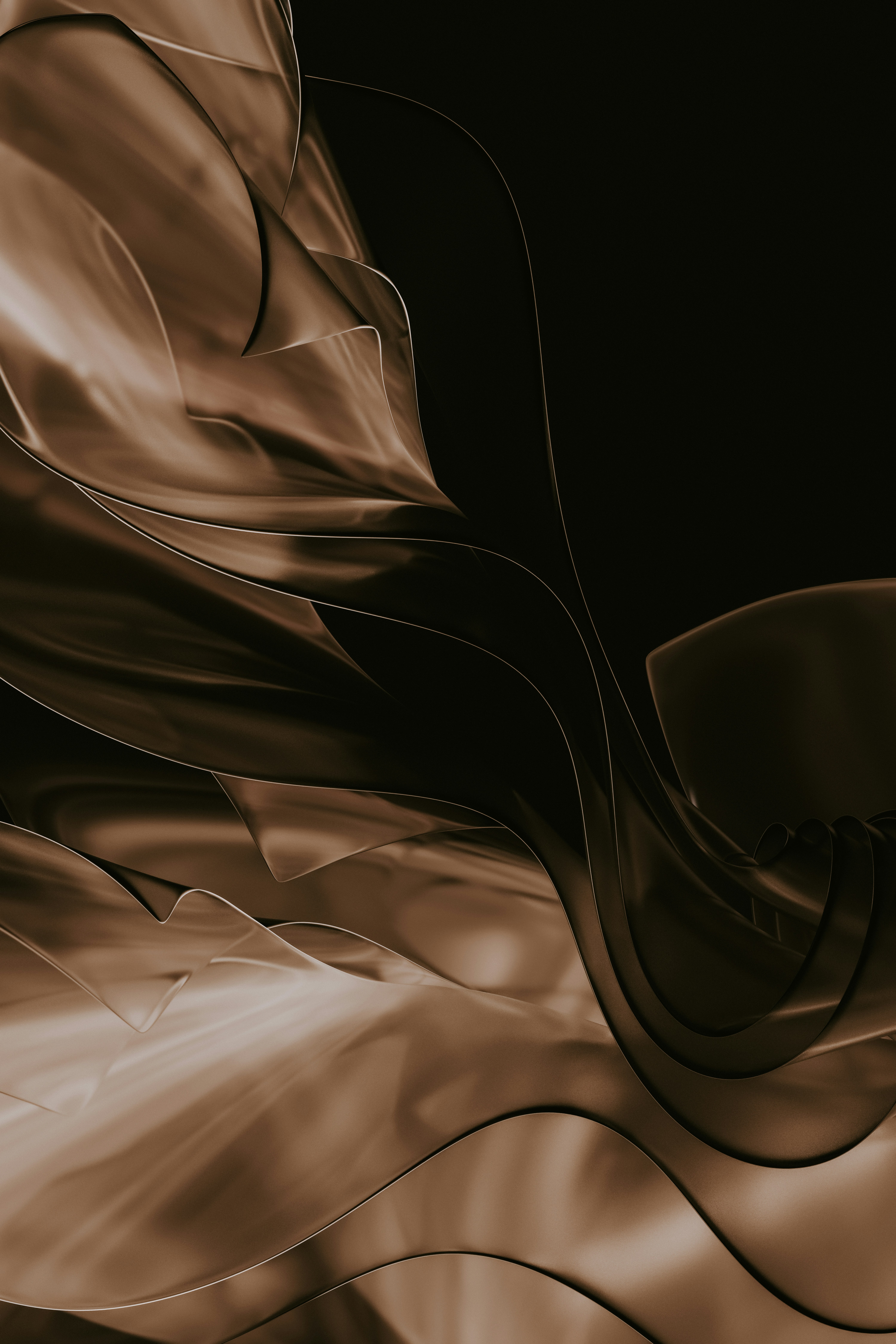 A computer generated image of a flowing fabric