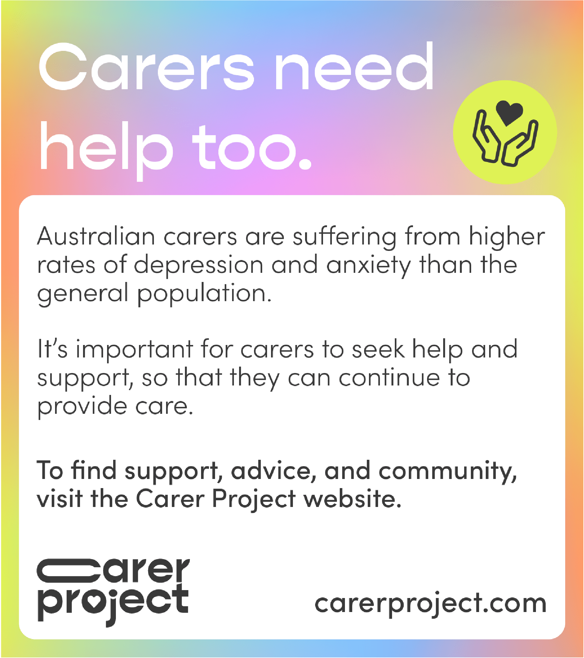 Carer Project telehealth pop-up