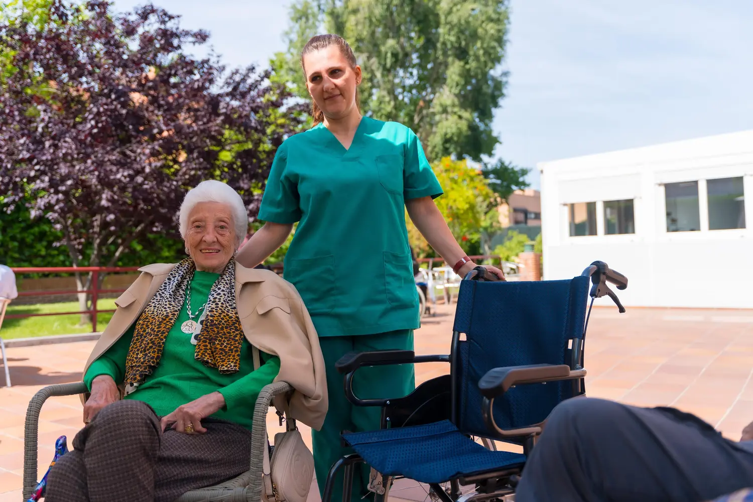 A work team around the desk