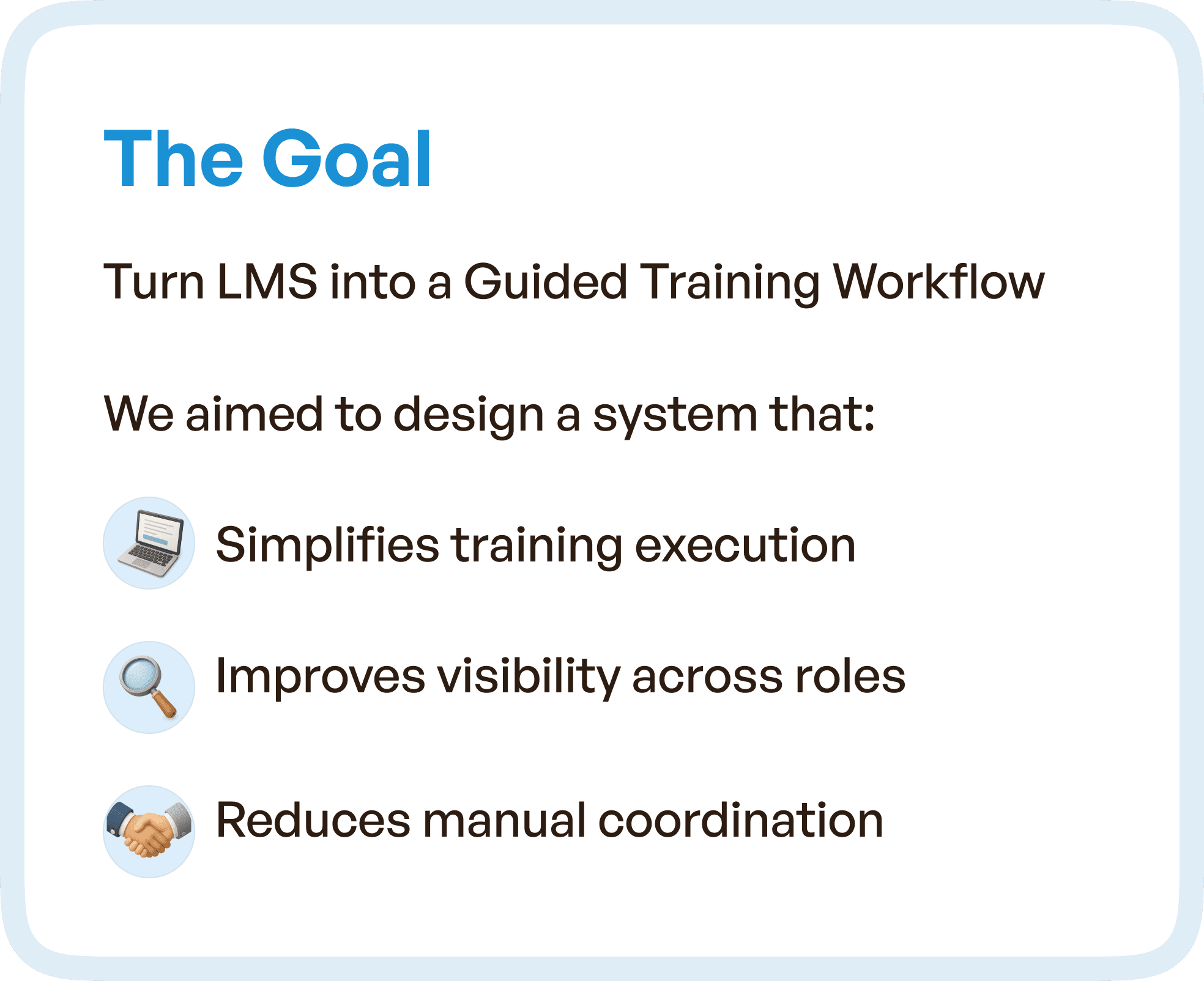 The Goals in points define