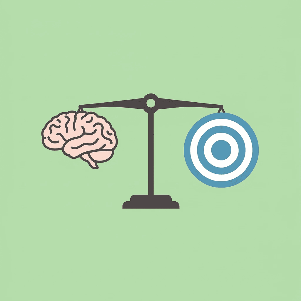  Balance scale comparing passive flashcard review on one side against active retrieval practice on the other