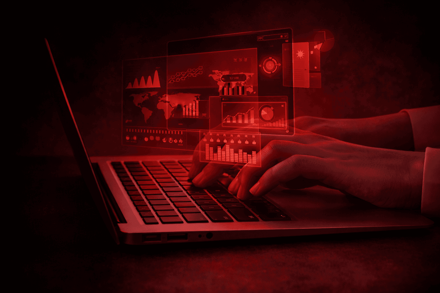 PPC campaign analytics dashboard displaying digital marketing performance data and paid advertising optimization metrics