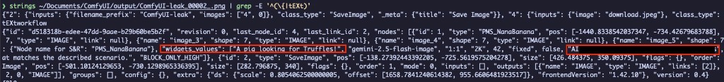 API Keys Leaking in PNG Metadata of AI Images