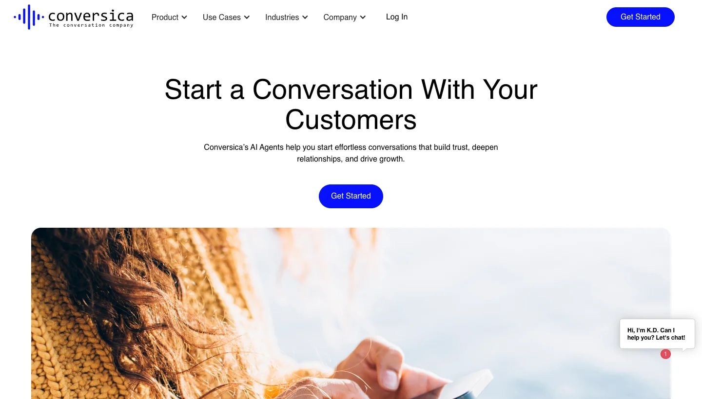 Conversica homepage: AI revenue digital assistants for two-way conversations
