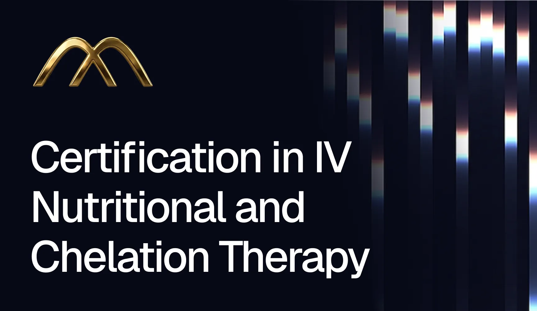 Course card for Certification in IV Nutritional and Chelation Therapy
