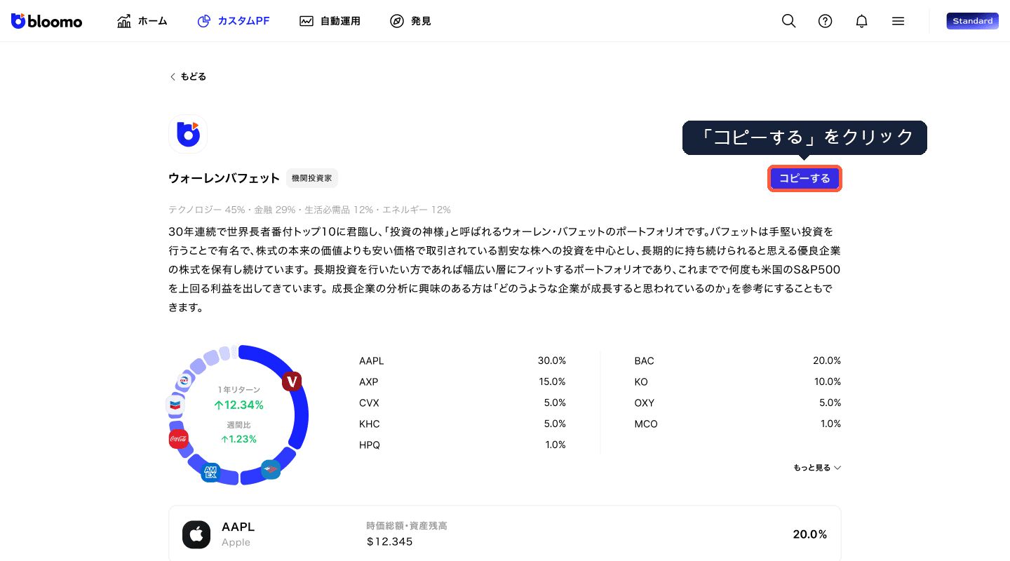 公式ポートフォリオ詳細